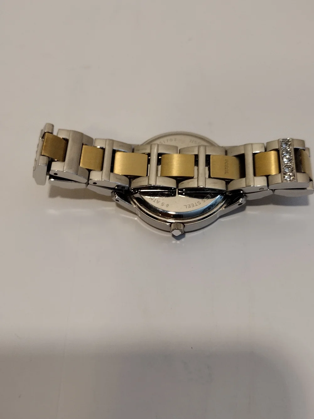 Fossil Women's Two-Tone Crystal Bezel Watch in Gold and Silver